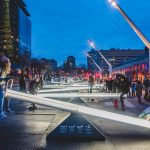 La Place des Arts animée en hiver
