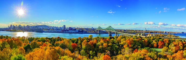 Photo vue panoramique de Montréal pour rapport annuel de la FGM 2021 Annual Report