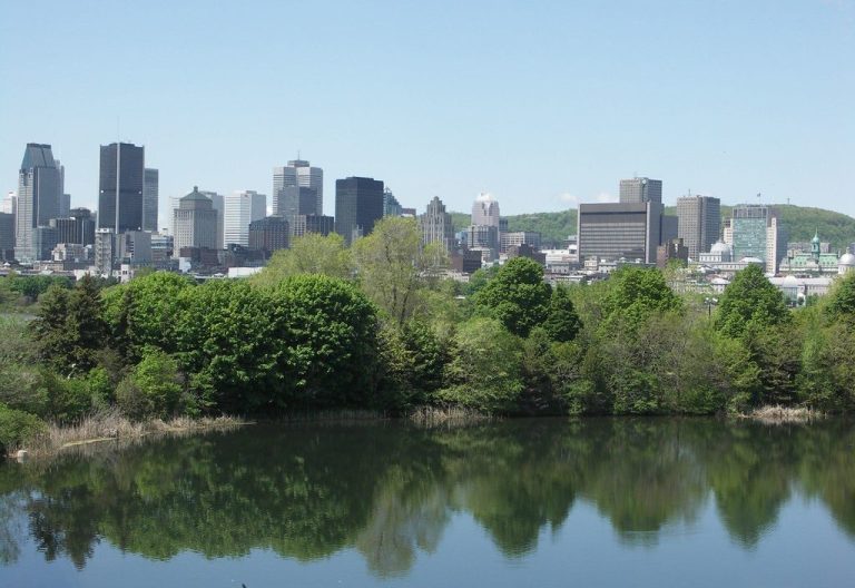 Vue de Montréal. Texte : S'impliquer à un moment clé pour notre communauté